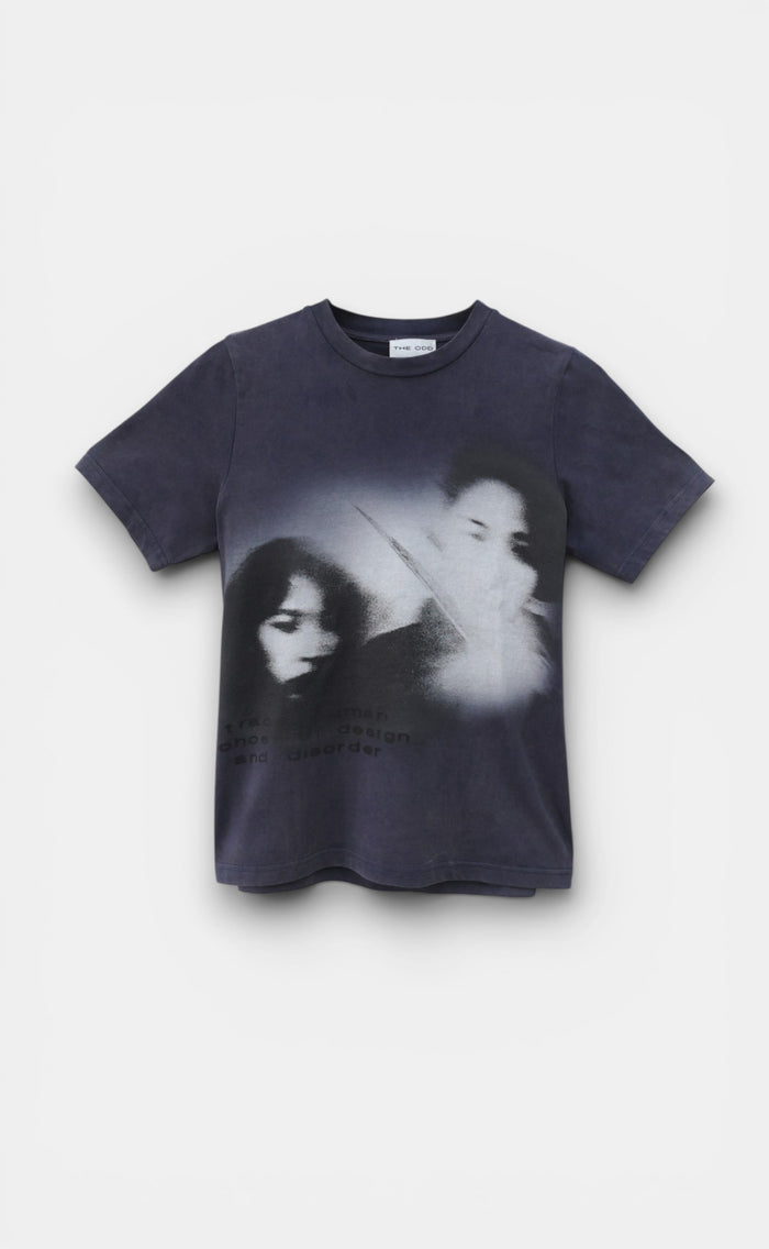 Camiseta ajustada con estampado desgastado